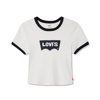 Levi's李维斯24夏季女士时尚宽松印花短袖T恤 白色 A3523-0068 XS