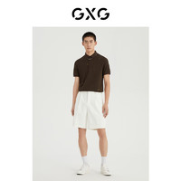 GXG奥莱 多色多款休闲时尚POLO合集 棕色刺绣POLO衫-GD1240528C 190/XXXL