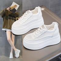 aolun 澳伦 2024夏季女鞋内增高休闲鞋厚底鞋坡跟小个子坡跟显高小白鞋女