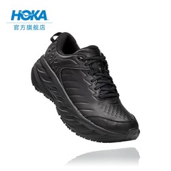 HOKA ONE ONE 男女鞋夏季邦代运动休闲鞋BONDI SR皮革减震运动透气 黑色/黑色-男 42.5