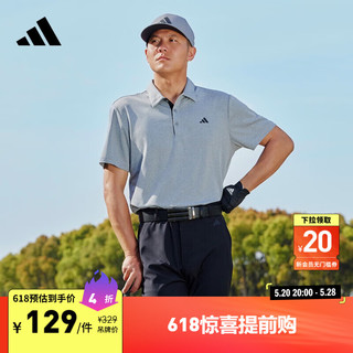 adidas 阿迪达斯 简约速干舒适高尔夫运动翻领短袖POLO衫男装夏季阿迪达斯 深灰 M