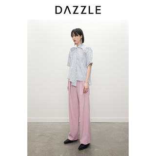 DAZZLE地素 休闲裤2024夏季新款女装腰部拼接设计阔腿长裤
