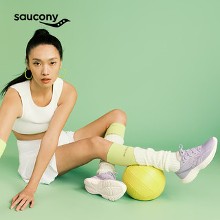Saucony索康尼菁华跑鞋女透气减震运动鞋子她系列KINVARA FORHER 2 紫3 35.5