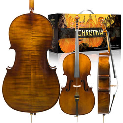 Christina 克莉丝蒂娜（Christina）C04大提琴初学者儿童入门纯实木演奏考级成人专业级乐器1/4