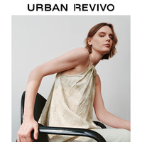 URBAN REVIVO 女装时尚新中式风清冷感串珠吊带衫 UWH240068 裸杏色 M