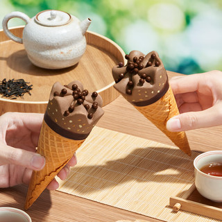 可爱多和路雪 甜筒吃茶去红茶厚乳口味冰淇淋 64g*4支 雪糕