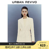 URBAN REVIVO UR2024春季女装时尚简约通勤廓形单排扣西装外套UWG140033 本白 M