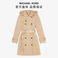 限尺码：MICHAEL KORS 迈克·科尔斯 MK/双排扣系带风衣外套