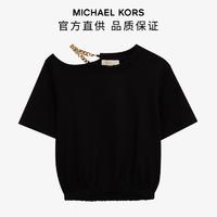 限尺码：MICHAEL KORS 迈克·科尔斯 MK/短袖挂脖上衣