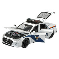 KIV 卡威 奥迪RS7特警车玩具儿童玩具车男孩仿真合金警察车回力小汽车 RS公安款