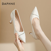 DAPHNE 达芙妮 设计感气质女神百搭尖头浅口高跟鞋2023年新款水钻细跟单鞋