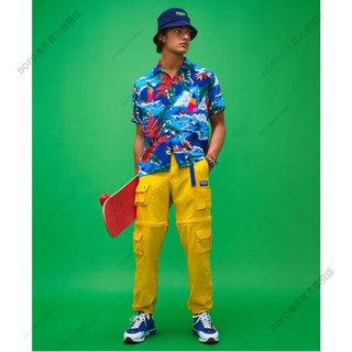 Polo Ralph Lauren男士衬衫短袖翻领 度假海滩风印花彩色 Sea Breeze Tropi S