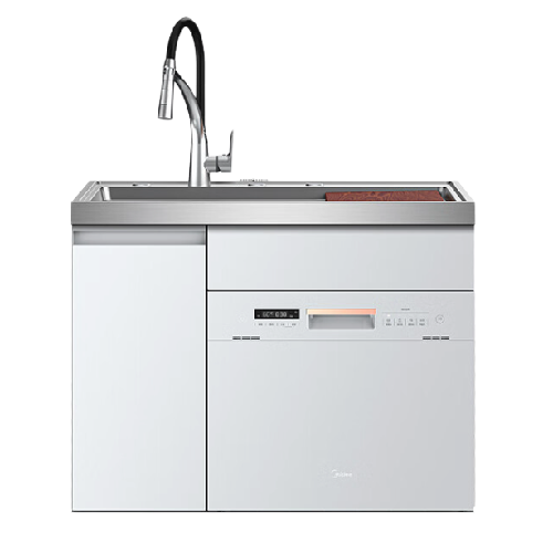 Midea 美的 XH05+FX90W 水槽洗碗机+集成灶套装 纯白