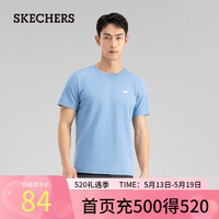 斯凯奇（Skechers）时尚男士短袖衫P223M094 阿希利蓝/030P S
