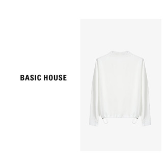 Basic House/X百家好春季时尚休闲对称贴袋宽松衬衫-B0624H5E952 青色 S80-110斤
