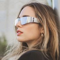 CK-Tech 成楷科技 賽博朋克未來科技感無框連體太陽眼鏡開車騎行街拍墨鏡