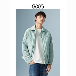 GXG 男裝 商場同款淺綠色短款棉服 22年秋季新品極簡未來系列