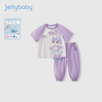 JELLYBABY 女童套装 短袖两件  紫色 90CM