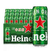 百亿补贴：Heineken 喜力 啤酒500ml*18罐多省包邮