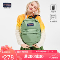 JANSPORT 杰斯伯 双肩包23年女包男运动休闲背包书包 4QUE96D 橄榄绿/26L/侧袋/隔层