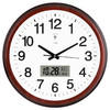 POLARIS 北极星 挂钟客厅时尚简约挂钟日历显示LED 2901石英钟 简约款 红木色