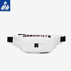 DRACONITE 新款简约时尚白色腰包情侣斜挎包男女运动休闲健身包包