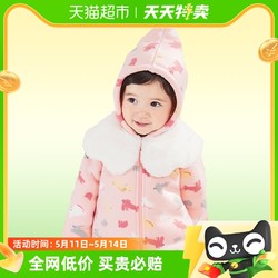 balabala 巴拉巴拉 儿童秋装女童外套婴儿上衣宝宝衣服加绒保暖精致