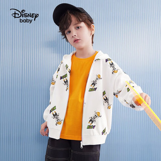 迪士尼童装男童外套春季儿童上衣宝宝洋气时髦衣服 白底米奇玩偶-男童 160cm