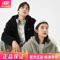 SKECHERS 斯凯奇 时尚休闲秋季男女款运动舒适休闲针织加绒连帽外套L122U267