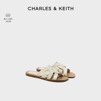 CHARLES & KEITH CHARLES＆KEITH23夏季新品CK1-70580211编织镂空外穿平底拖鞋女