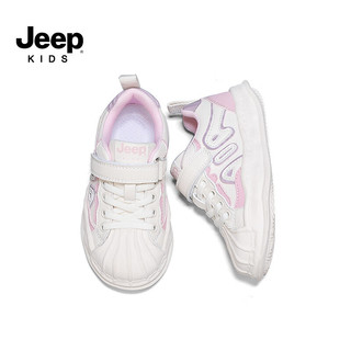 Jeep吉普童鞋低帮板鞋春款2024休闲儿童鞋中大童男女童运动鞋 粉色 26码 鞋内长约16.8cm