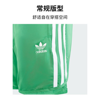 adidas经典运动短裤男大童儿童阿迪达斯三叶草IN8381 绿 140CM