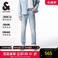 杰克·琼斯（JACK&JONES）男装夏季新品男士裤子弹力凉感面料休闲百搭牛仔裤长裤224232026 浅牛仔蓝C42 常规 浅牛仔蓝C42 1