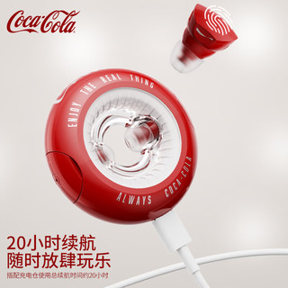 可口可乐（Coca-Cola）T12 甜甜圈TWS无线蓝牙耳机入耳式便携式久戴不痛降噪耳机2024适用苹果华为 可乐红