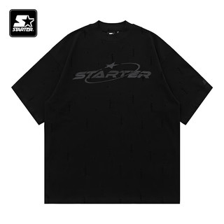 STARTER|短袖2024夏季宽松版型同款学院风格字母T恤 黑色 L