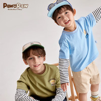 PawinPaw卡通小熊童装24年夏季新款女童海军条纹连衣裙 Blue蓝色/50 130