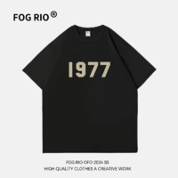 others 其他 FOG RIO重磅原创设计新款2024潮牌纯棉重磅情侣短袖T恤男女纯棉t