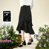 【2024年春季】法式复古波点半身裙设计感A字优雅中长裙