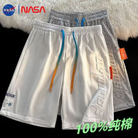 NASAOVER NASA纯棉vibe风短裤男夏季运动百搭潮流裤子2024ins五分情侣裤子