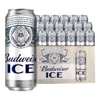 88VIP：Budweiser 百威 整箱裝啤酒罐裝醇正清爽易拉罐冰啤500ml*18聽