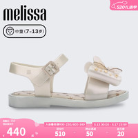 Melissa梅丽莎夏季儿童童鞋休闲外穿露趾透气凉鞋35722 白色 34码