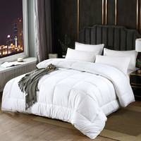 罗曼德宾馆酒店旅馆布草床上用品全棉防羽布被芯羽丝绒加厚被子褥