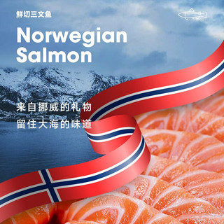 尝鲜生 挪威三文鱼整条刺身生吃冰鲜(大西洋鲑)拼盘生鲜鱼类精选中段  500g
