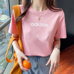 adidas 阿迪達斯 女子粉色T恤  HE4532