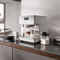 Miele 美诺 原装进口全自动意式咖啡机家用智能互联茶饮一体机CM6360C 晶钻白