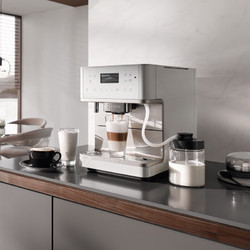 Miele 美諾 原裝進口全自動意式咖啡機家用智能互聯茶飲一體機CM6360C 晶鉆白