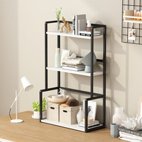 帅力桌面书架 多层置物展示陈列架 铁艺收纳储物架 黑白三层SL8386D