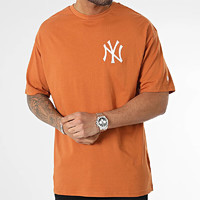 NEW ERA 纽亦华 运动T恤短袖男女同款MLB洋基队60357033 橙色NY 2XL