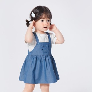 儿童套装女童婴儿短袖两件套宝宝夏装背带裙可爱时尚洋气