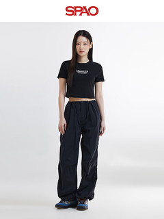 SPAO韩国同款2024年春季女士时尚纯色棉质休闲裤SPTCE25G01 米色 165/70A/M